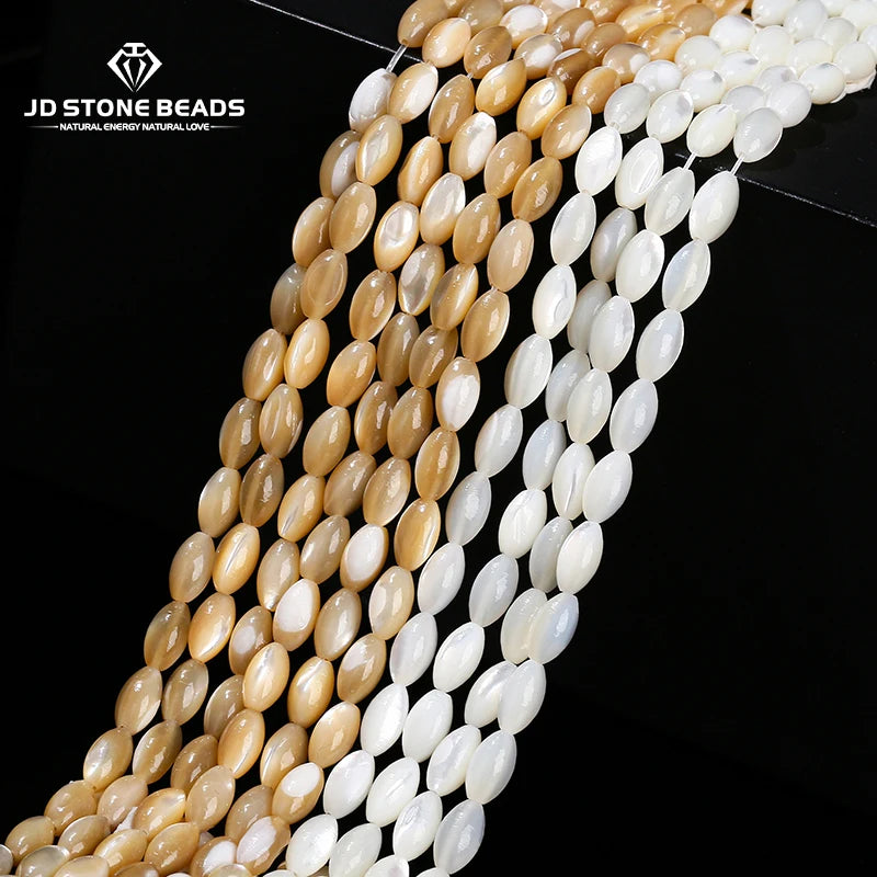 Natural White Shell Rice Shape Beads