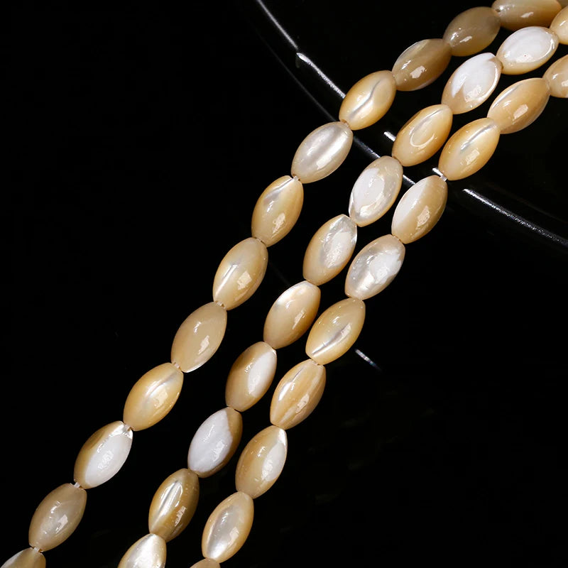 Natural White Shell Rice Shape Beads