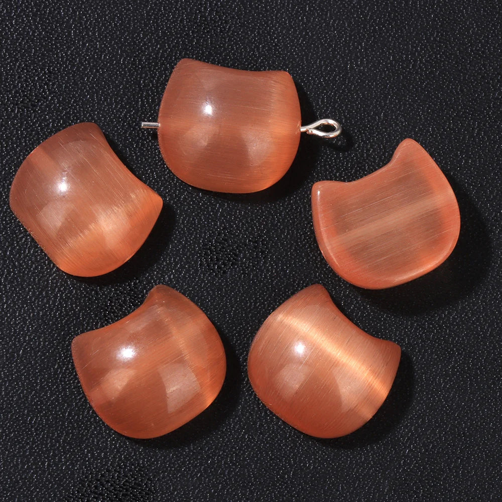 Shape Stone Bead Rose Quartz Tiger Eye Cat Eye Loose Spacer