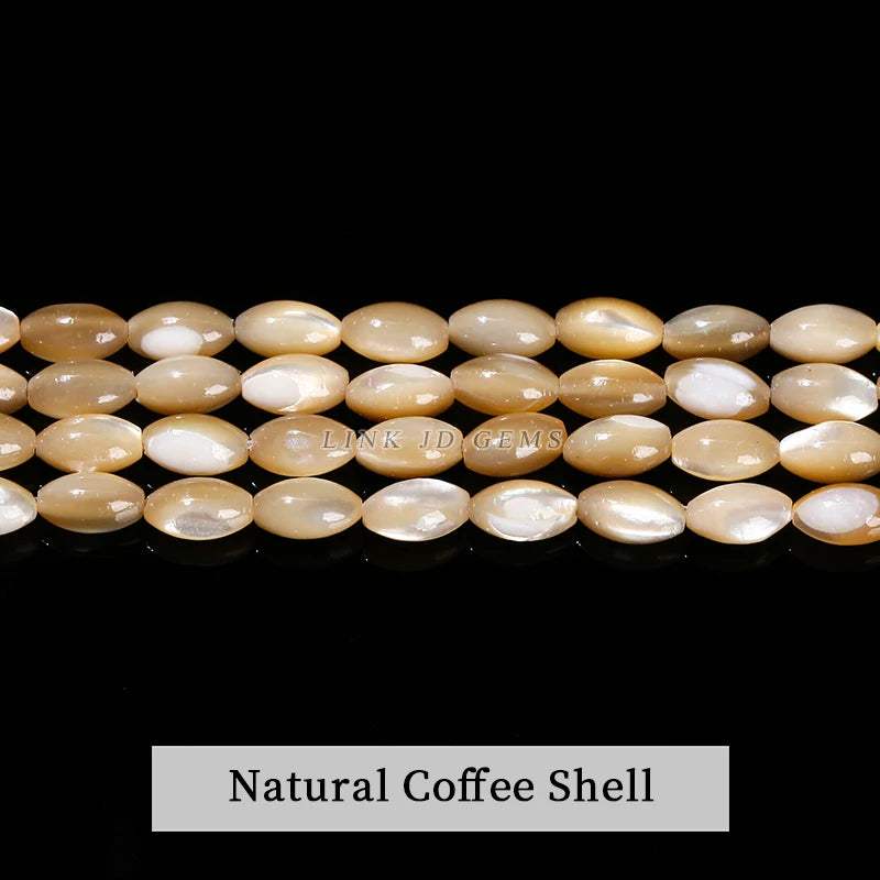 Natural White Shell Rice Shape Beads