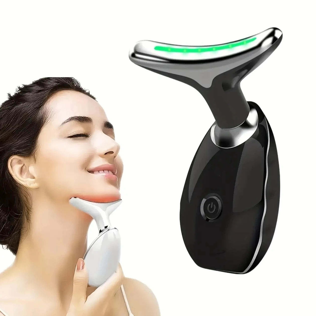 7LED Color Vibrating Neck Device Beauty Gift, neck and face skin massager