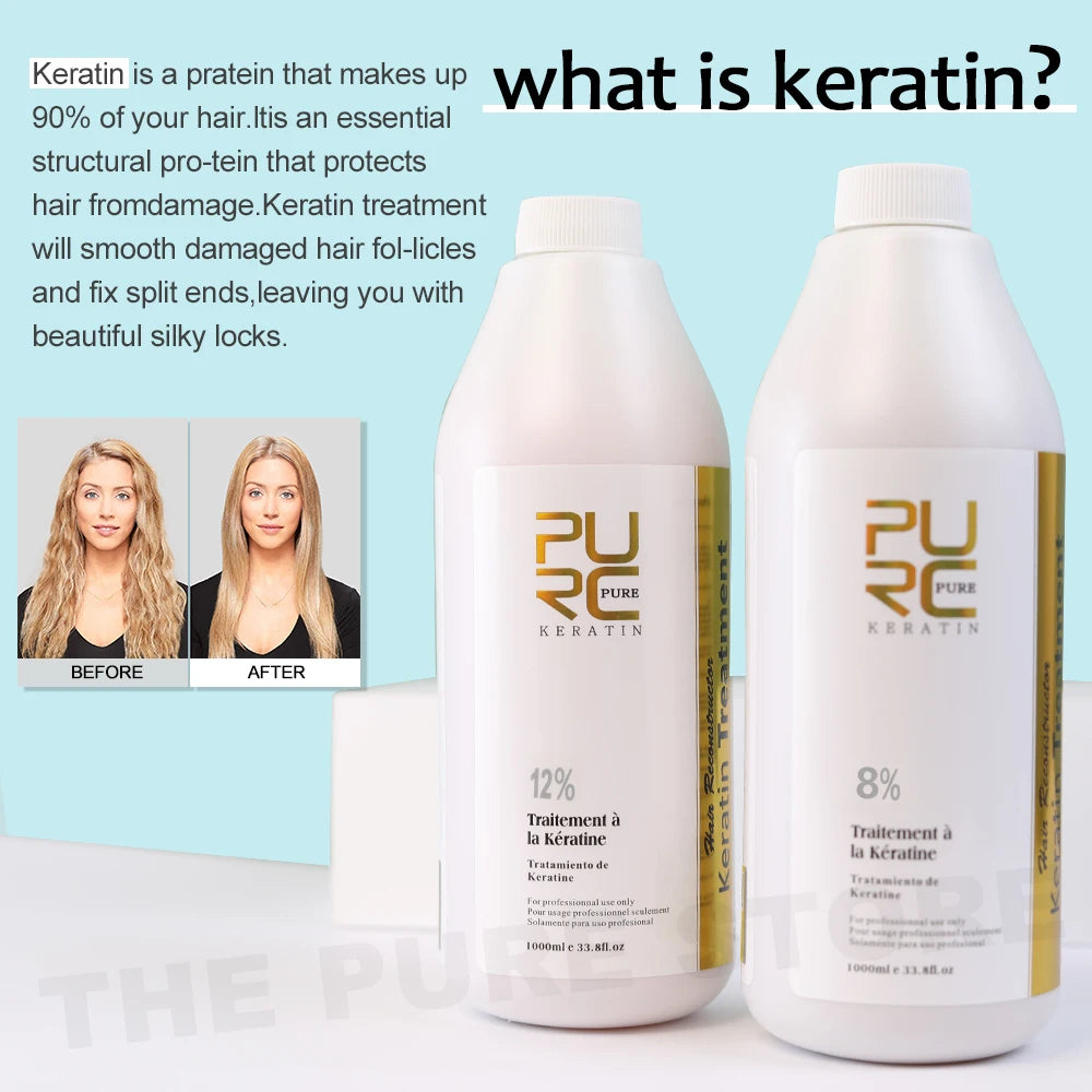 Brazilian Keratin Curly Hair Care Products Salon Professional 1000ml