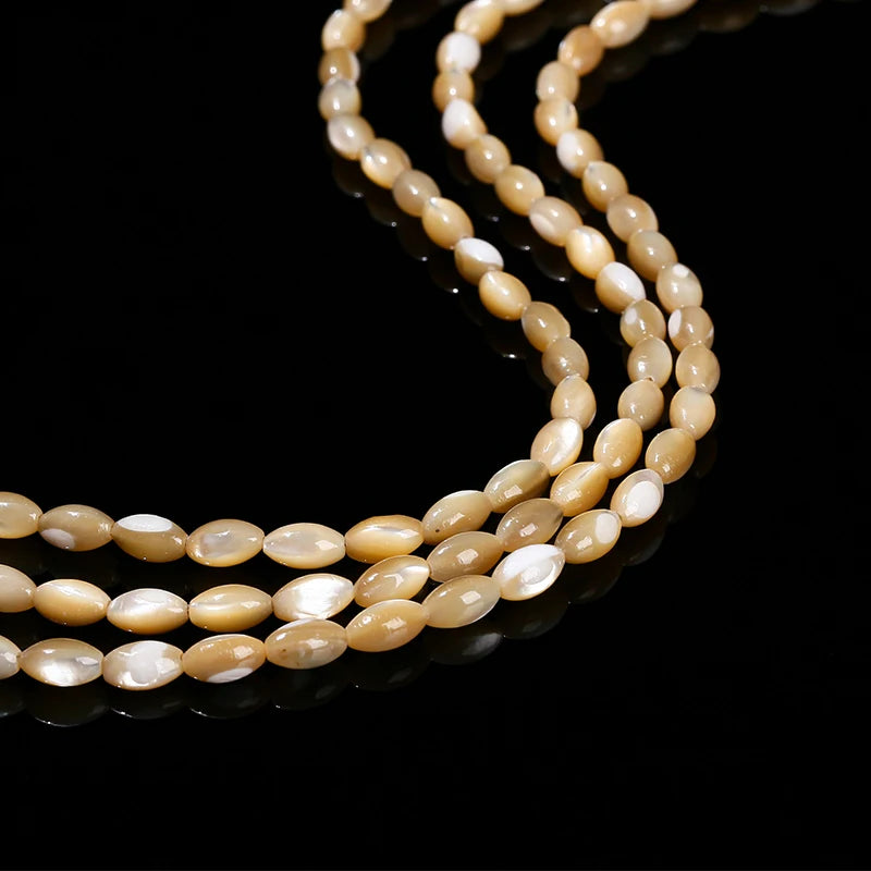 Natural White Shell Rice Shape Beads