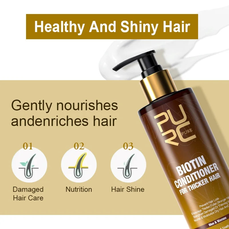 PURC Biotin Hair Growth Oil Shampoo Conditioner Sets