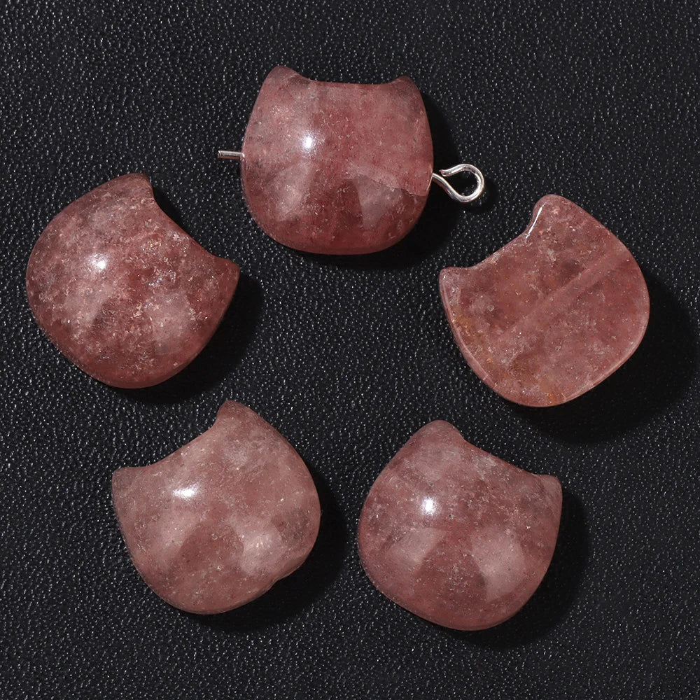 Shape Stone Bead Rose Quartz Tiger Eye Cat Eye Loose Spacer