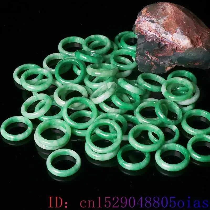 Green Real Jade Rings Designer