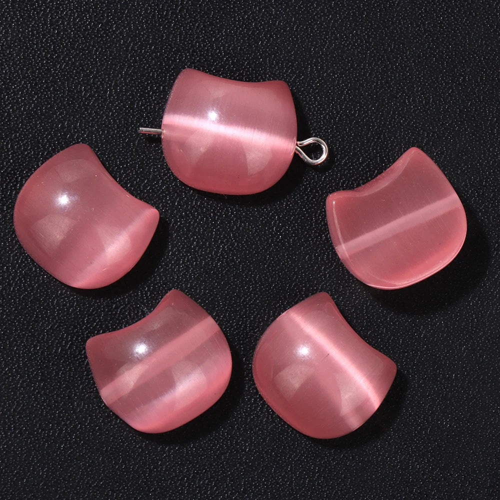 Shape Stone Bead Rose Quartz Tiger Eye Cat Eye Loose Spacer