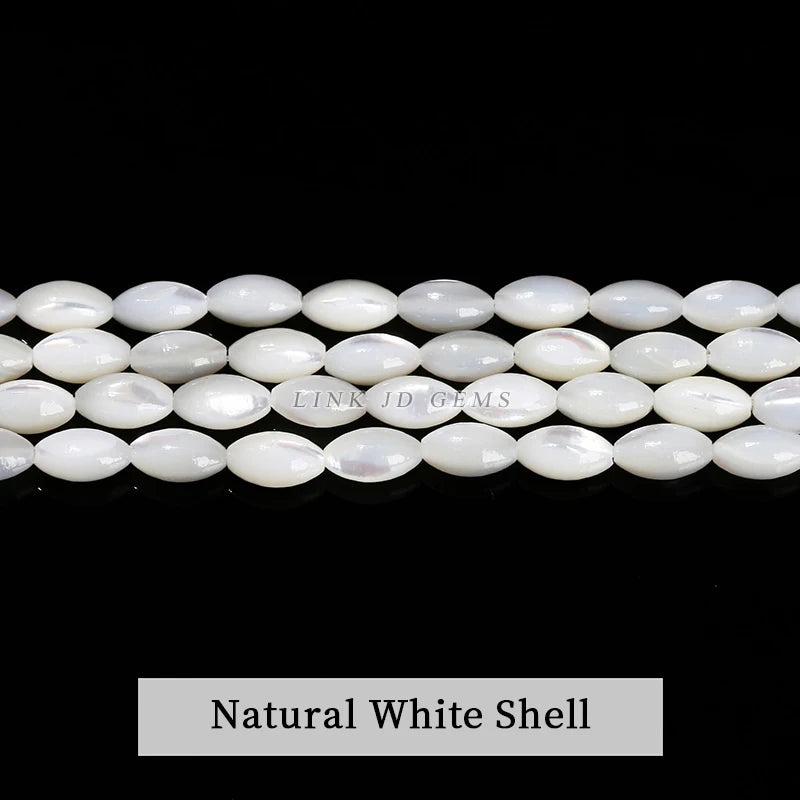 Natural White Shell Rice Shape Beads