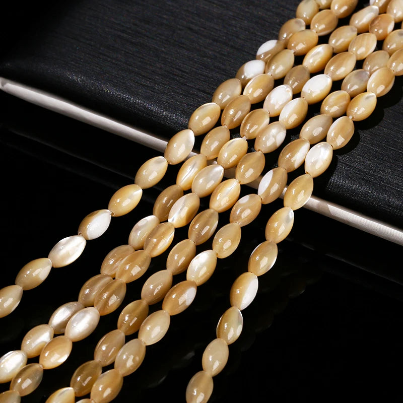 Natural White Shell Rice Shape Beads