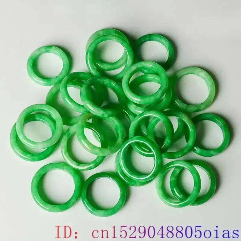 Green Real Jade Rings Designer